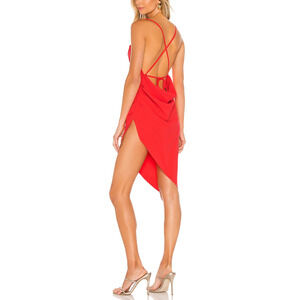 Amanda Uprichard 'Janet' Red Polyester Dress Size S